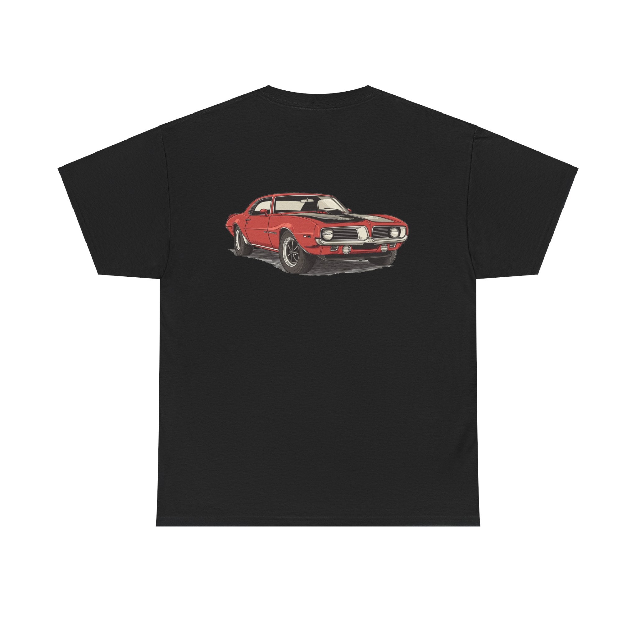 Red Muscle Car T-Shirt (Back Print) – Classic Speed Edition