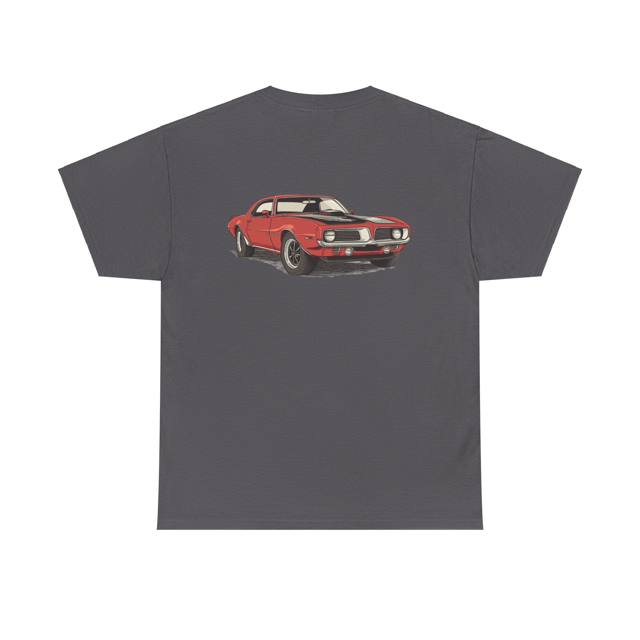 Red Muscle Car T-Shirt (Back Print) – Classic Speed Edition