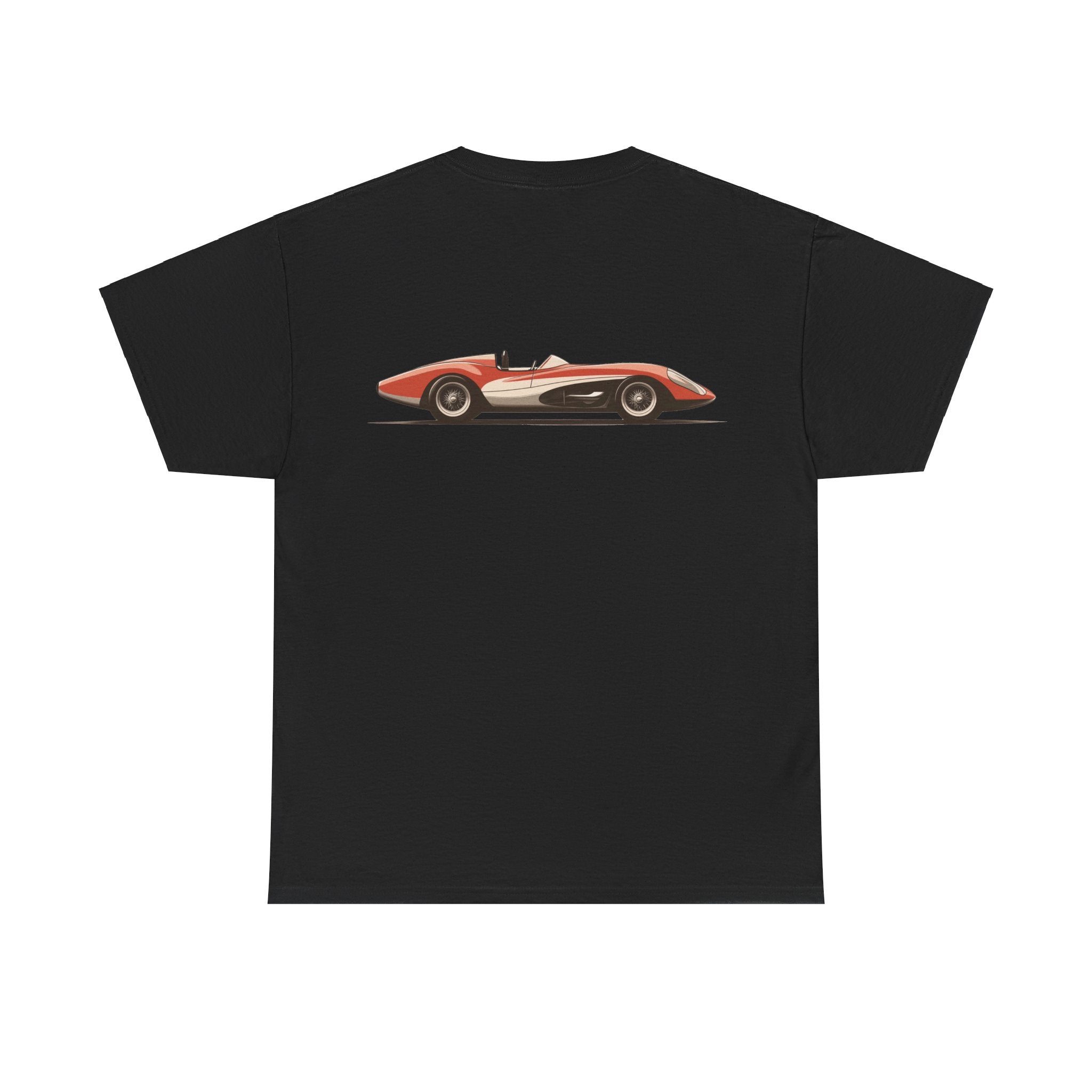 Red and White Race Car T-Shirt (Back Print) – Speed Legend Edition