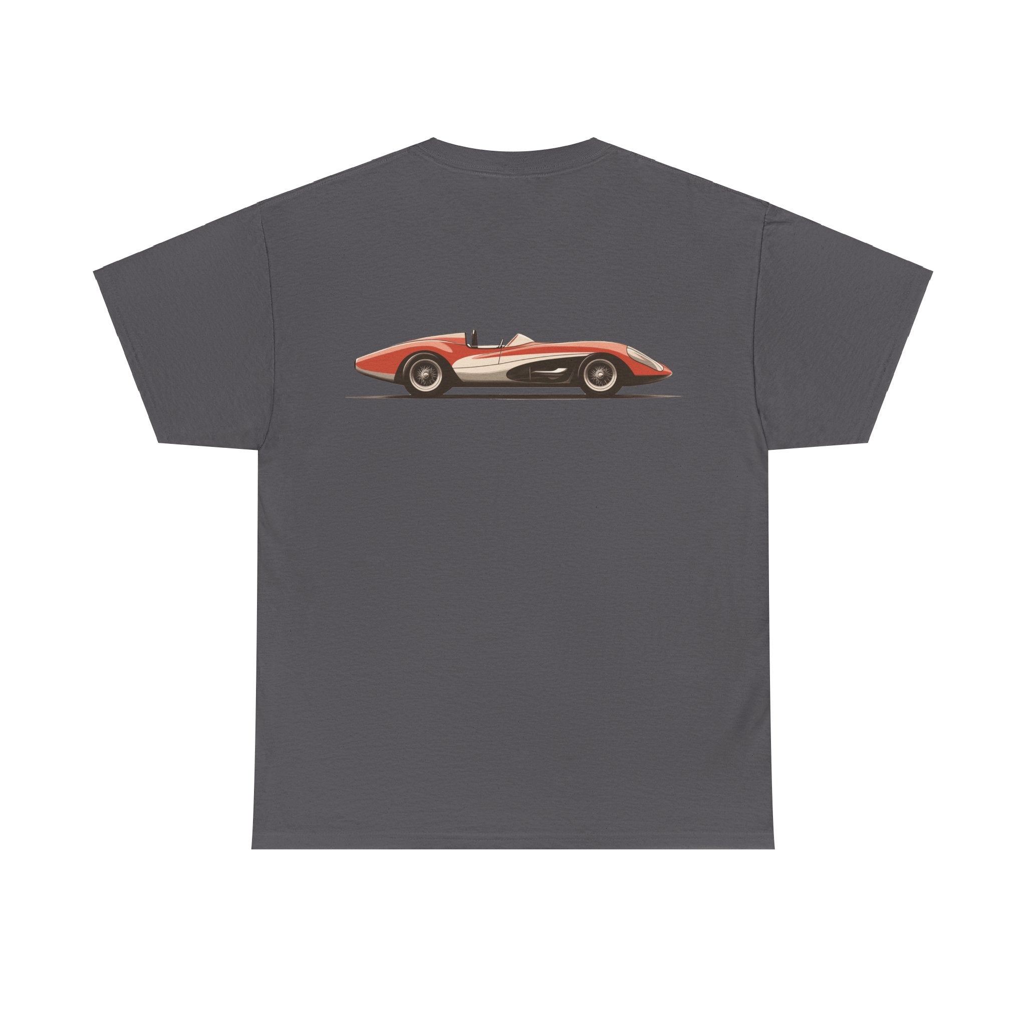 Red and White Race Car T-Shirt (Back Print) – Speed Legend Edition