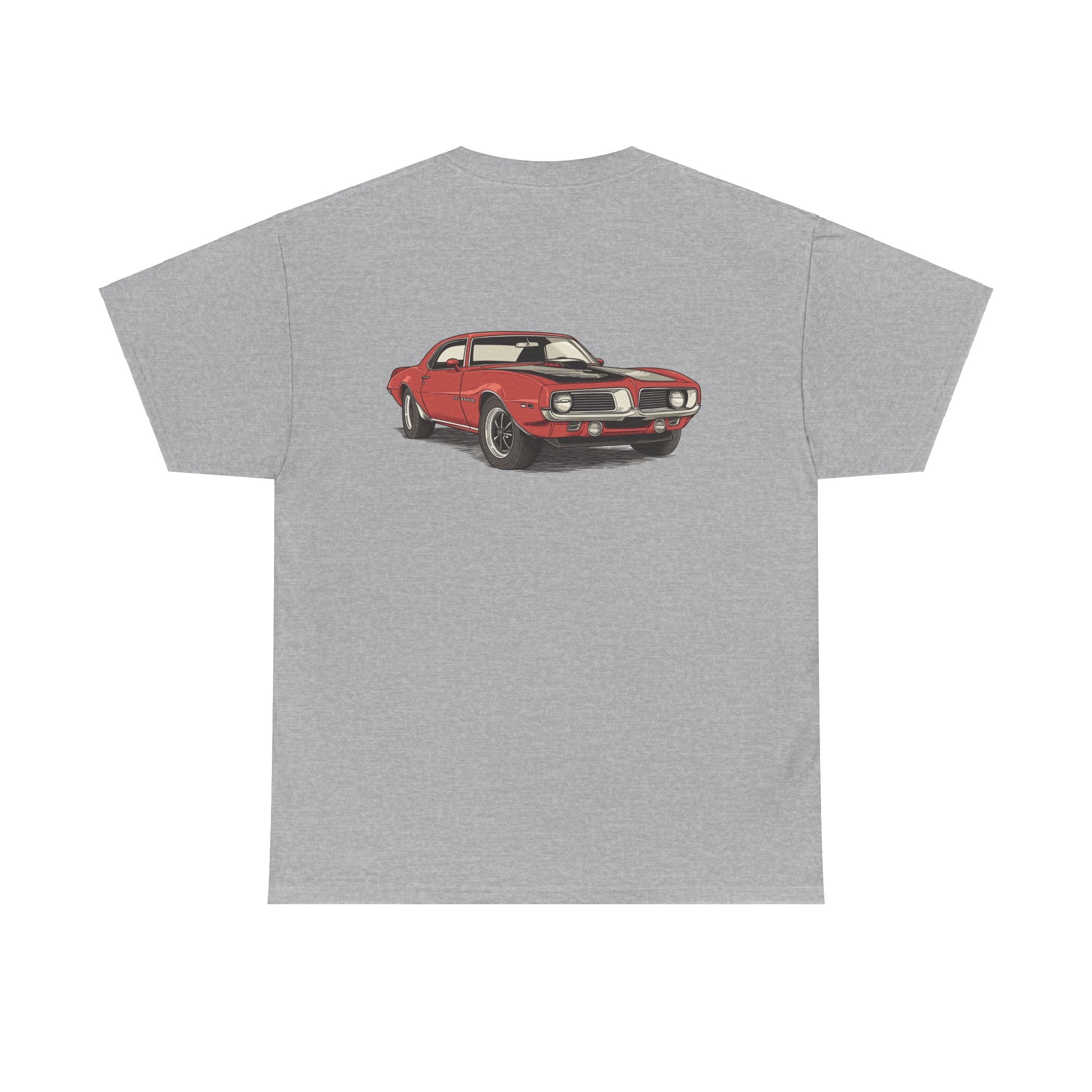 Red Muscle Car T-Shirt (Back Print) – Classic Speed Edition