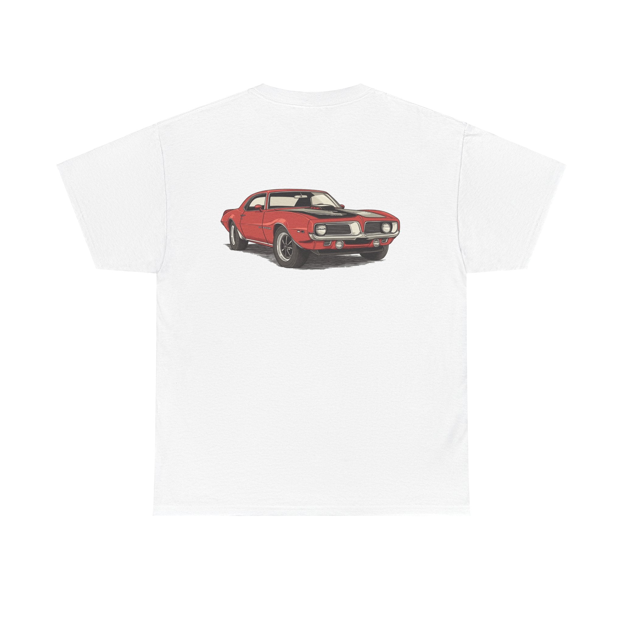 Red Muscle Car T-Shirt (Back Print) – Classic Speed Edition