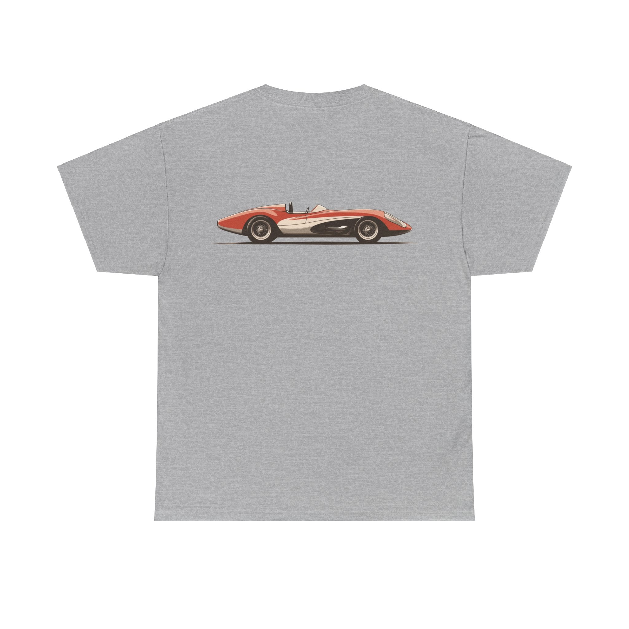 Red and White Race Car T-Shirt (Back Print) – Speed Legend Edition