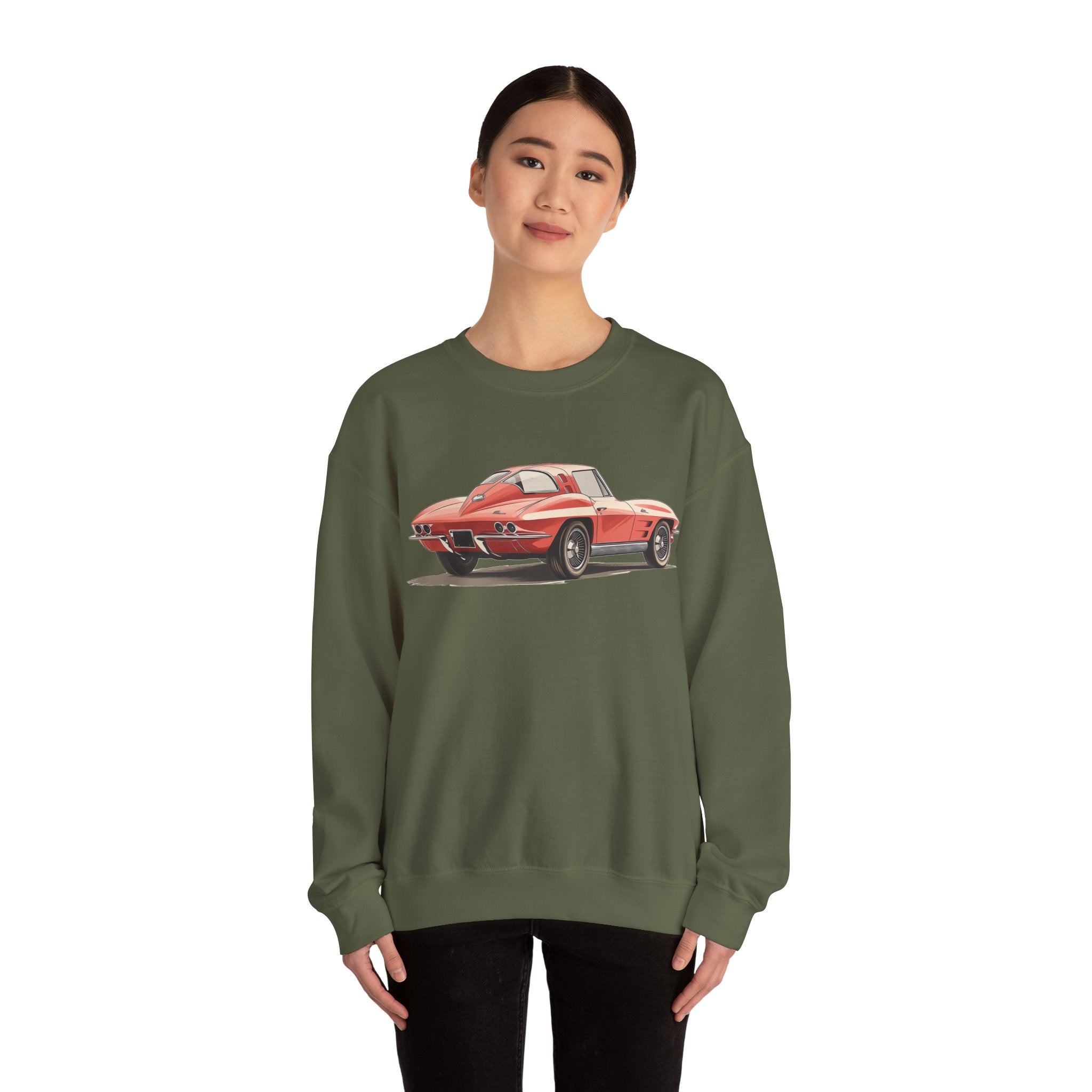 Red Sports Car Crewneck (Front Print) – Iconic Speed Edition