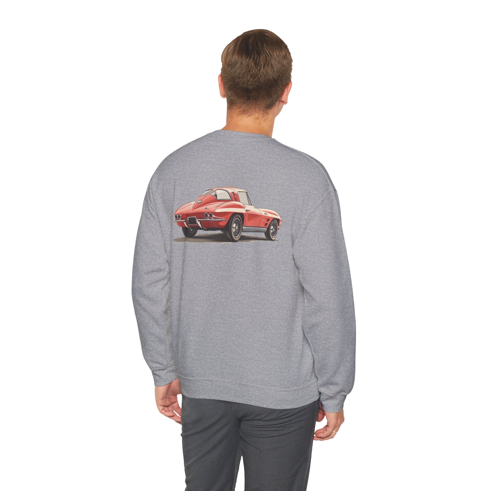 Red Classic Sports Car Crewneck (Back Print)