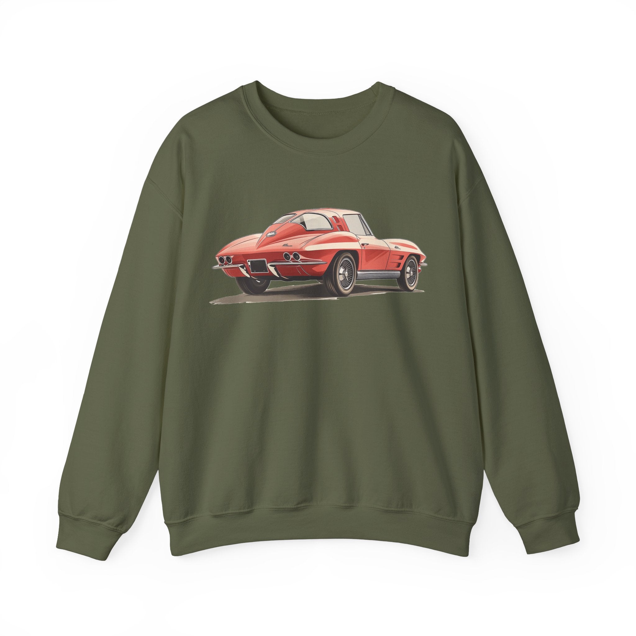 Red Sports Car Crewneck (Front Print) – Iconic Speed Edition