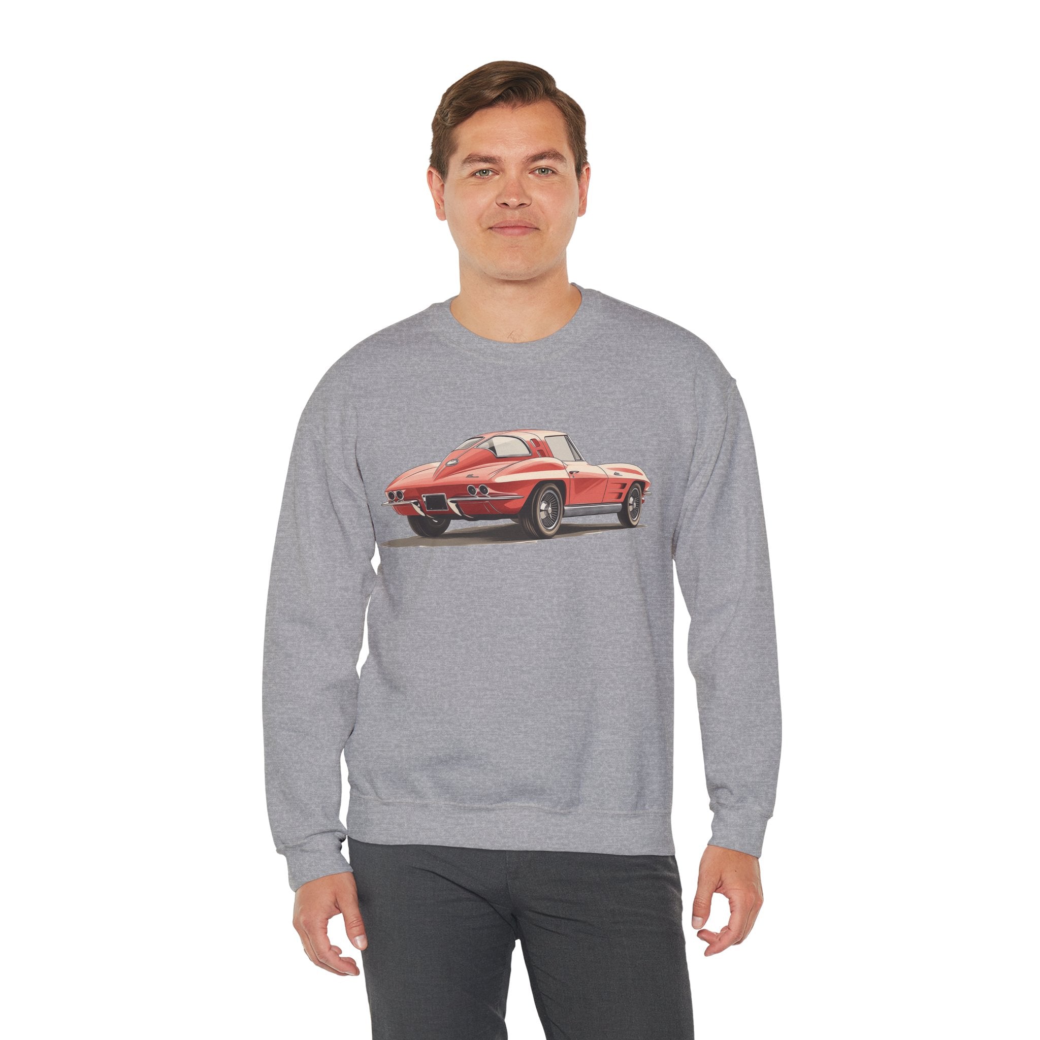 Red Sports Car Crewneck (Front Print) – Iconic Speed Edition