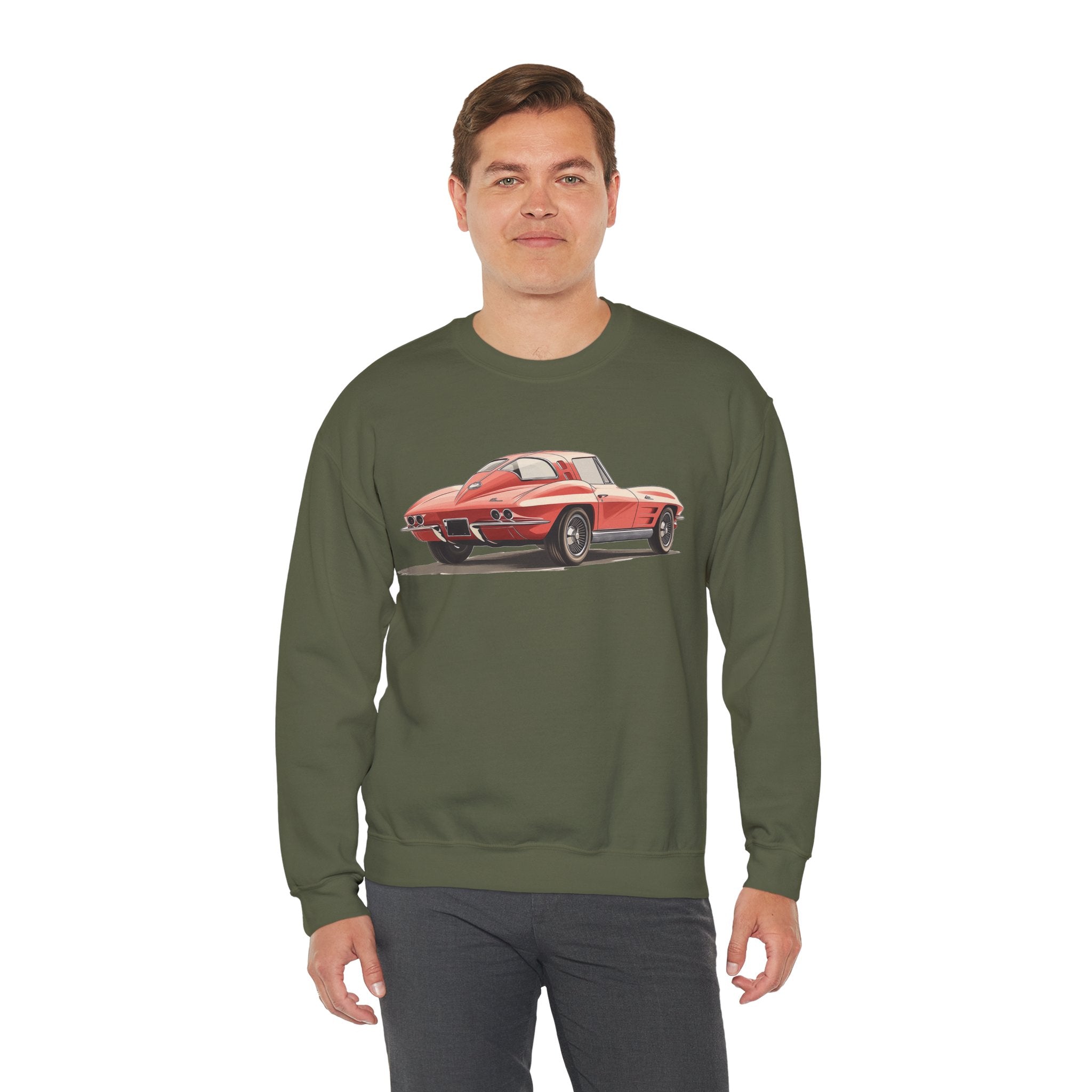 Red Sports Car Crewneck (Front Print) – Iconic Speed Edition