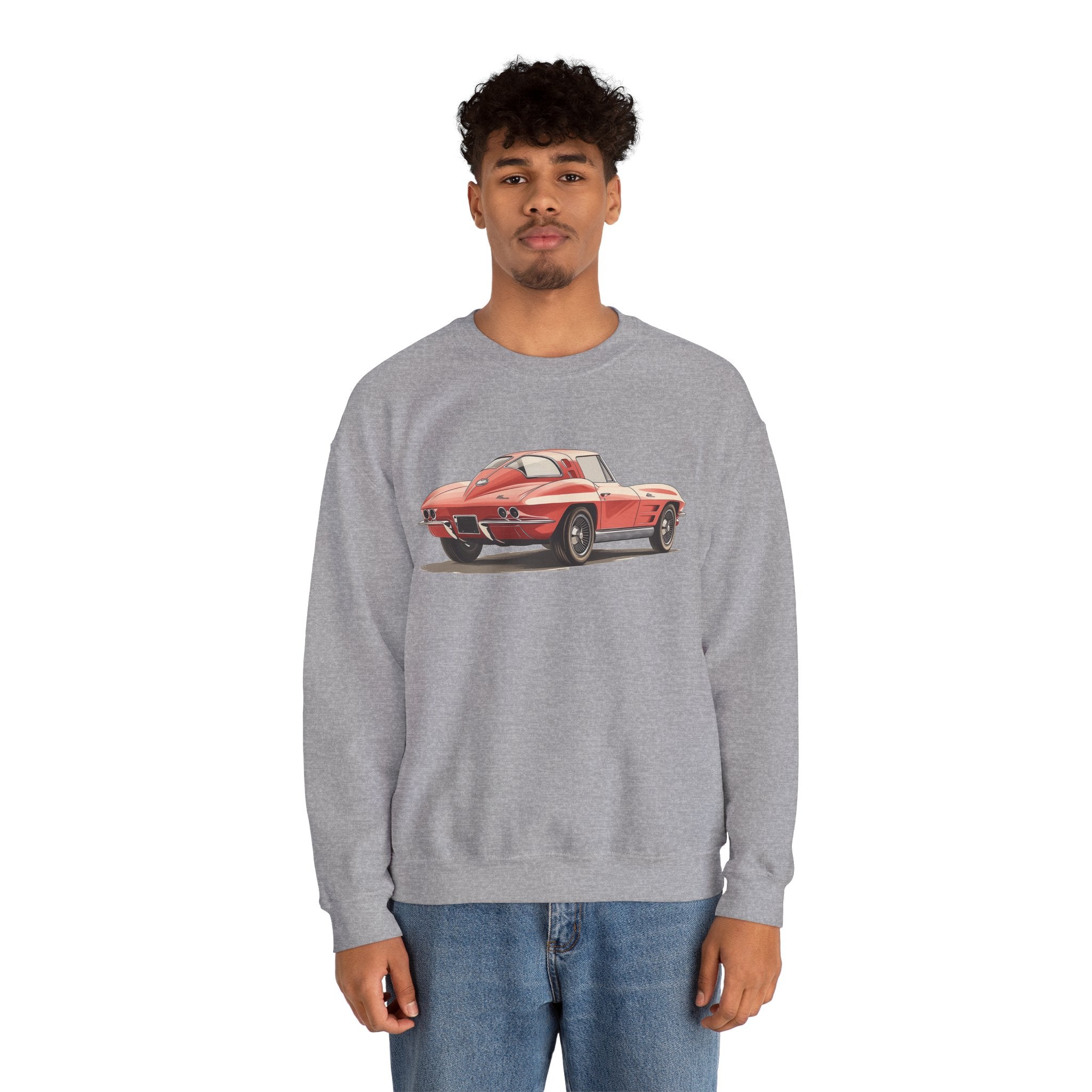 Red Sports Car Crewneck (Front Print) – Iconic Speed Edition